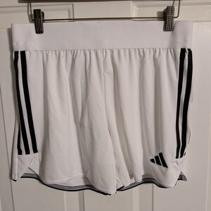 Adidas Women's Athletic Shorts in White with Black Accents